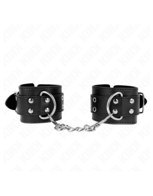 KINK - REGTINO DA POLSO DOPPIA FIBBIA NERO REGOLABILE 19-26 CM