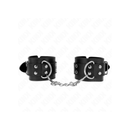 KINK - REGTINO DA POLSO DOPPIA FIBBIA NERO REGOLABILE 19-26 CM