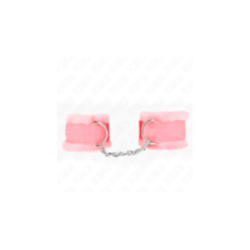 KINK - POGGIPOLSI FODERATI IN PELLICCIA ROSA REGOLABILE 17-31 CM X 7 CM