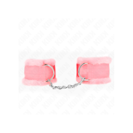 KINK - POGGIPOLSI FODERATI IN PELLICCIA ROSA REGOLABILE 17-31 CM X 7 CM