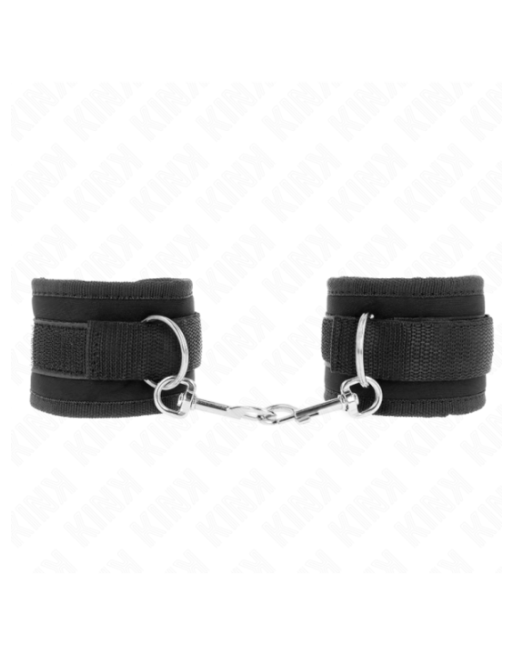 KINK - TENUTA DA POLSO IN NYLON HOOK&LOOP NERA MODELLO 2 REGOLABILE 18-35 CM X 6 CM