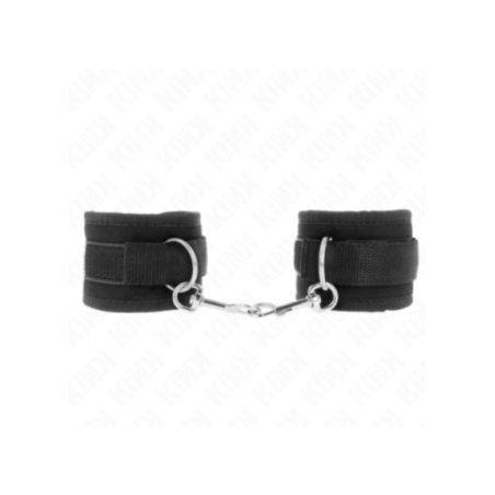 KINK - TENUTA DA POLSO IN NYLON HOOK&LOOP NERA MODELLO 2 REGOLABILE 18-35 CM X 6 CM