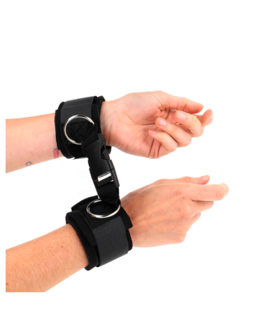 KINK - TENUTA DA POLSO IN NEOPRENE CON GANCIO E LOOP NERA REGOLABILE 22-34 CM