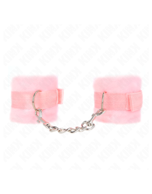 KINK - POLSINI IN PELLICCIA PER PRINCIPIANTI ROSA 30 X 7 CM