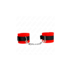 KINK - POLSINI IN PELLICCIA PER PRINCIPIANTI NERO-ROSSO 30 X 7 CM