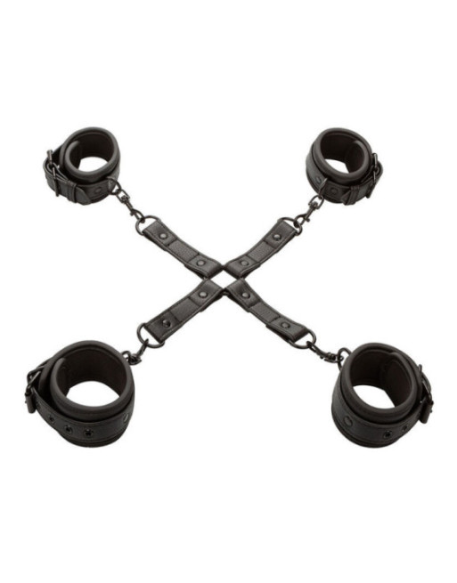 CALEXOTICS - NOCTURNAL CONNETTORE HOG TIE CUERO REGOLABILE NERO