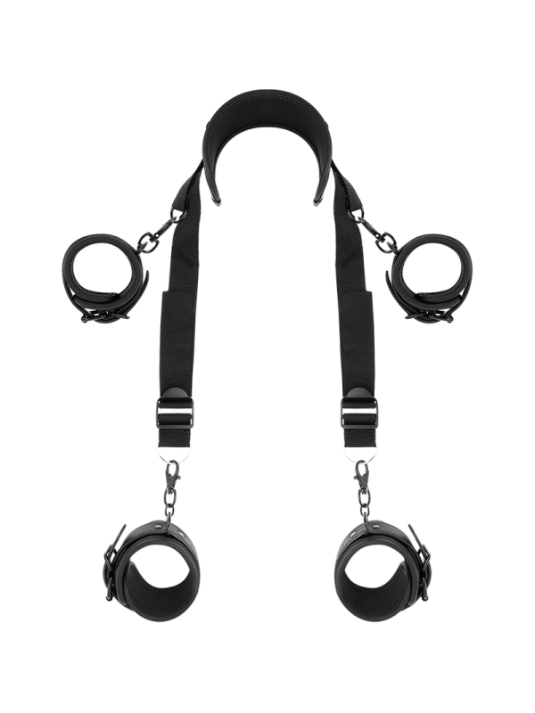 FETISH SUBMISSIVE - POSIZIONE MASTER CON 4 MANETTE RIVESTITE IN NOPRENE