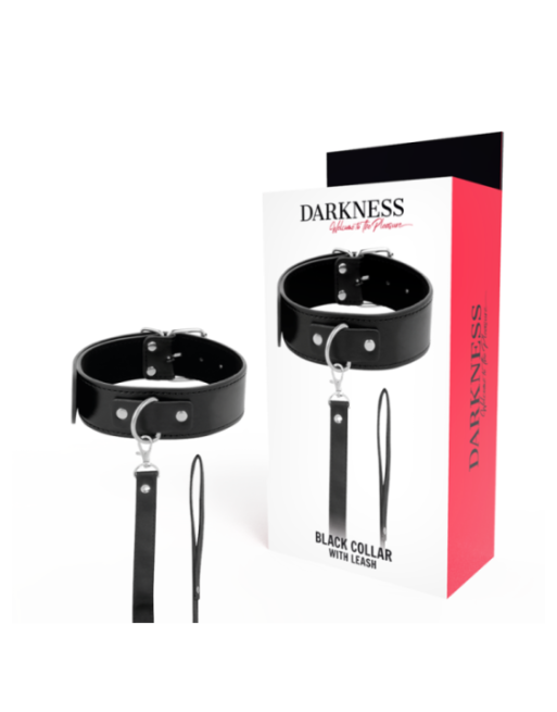 DARKNESS - COLLANA POSTURA CON CATENA IN PELLE