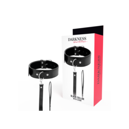 DARKNESS - COLLANA POSTURA CON CATENA IN PELLE