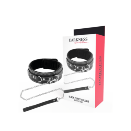 DARKNESS - COLLANA IN PELLE DI ALTA QUALITÀ CON GUINZAGLIO