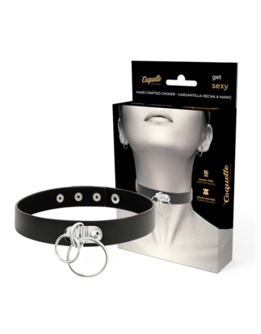 COQUETTE CHIC DESIRE - GIROCOLLO IN PELLE VEGANA CON DOPPIO ANELLO