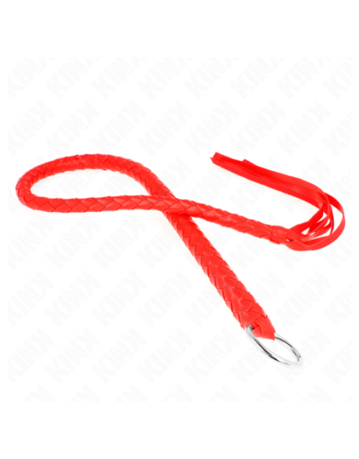 KINK - FRUSTA SERPENTE CON ANELLO MANO ROSSO 65 CM