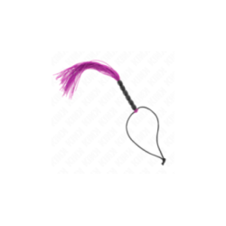 KINK - MINI FRUSTA IN SILICONE CON 6 PERLINE VIOLA 26 CM