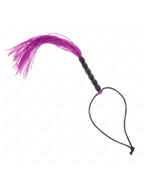 KINK - MINI FRUSTA IN SILICONE CON 6 PERLINE VIOLA 26 CM