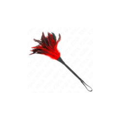 KINK - PIUME DI POLLO SOLLEGATO A FORMA DI CORNO ROSSO 36 CM