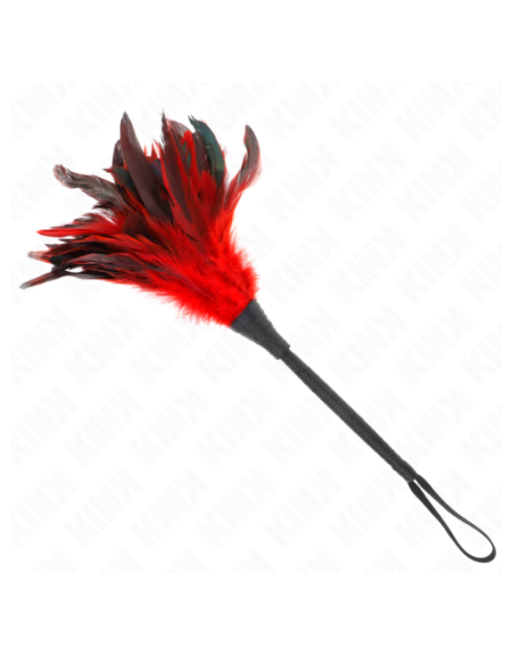KINK - PIUME DI POLLO SOLLEGATO A FORMA DI CORNO ROSSO 36 CM