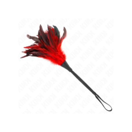 KINK - PIUME DI POLLO SOLLEGATO A FORMA DI CORNO ROSSO 36 CM
