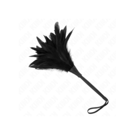 KINK - PIUME DI POLLO SOLLEGATO A FORMA DI CORNO NERO 36 CM
