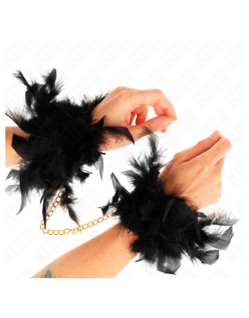 KINK - POLSINI IN PIUMA CON CATENA IN ORO MODELLO 1