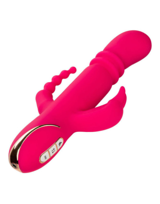 CALEXOTICS - JACK FANTASY VIBRATORE TRIPLO RISCALDATO ROSA CONIGLIO