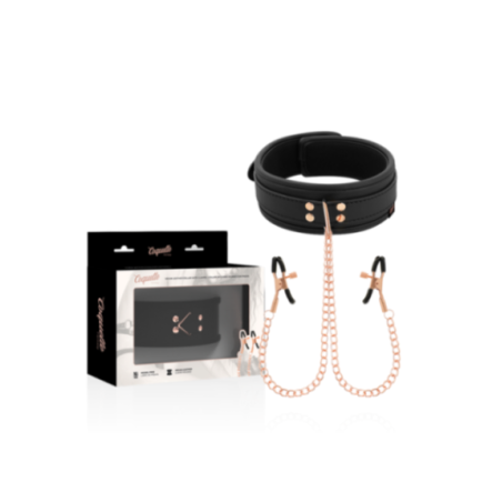COQUETTE CHIC DESIRE - COLLANA CON PINZA PER CAPEZZOLI FANTASIA CON FODERA IN NEOPRENE