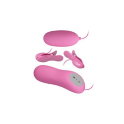PRETTY LOVE - PINZETTA CON VIBRAZIONE ED ELETTROSHOCK ROSA