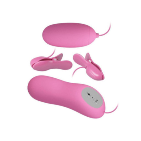 PRETTY LOVE - PINZETTA CON VIBRAZIONE ED ELETTROSHOCK ROSA
