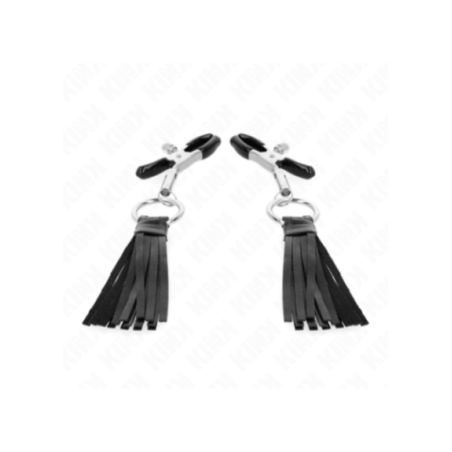 KINK - MORSETTI PER CAPEZZOLI IN SIMILPELLE CON NAPPINE 6 CM