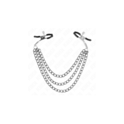 KINK - PINZE PER CAPEzzoli CON 3 CATENE NERE 20/23/28 CM