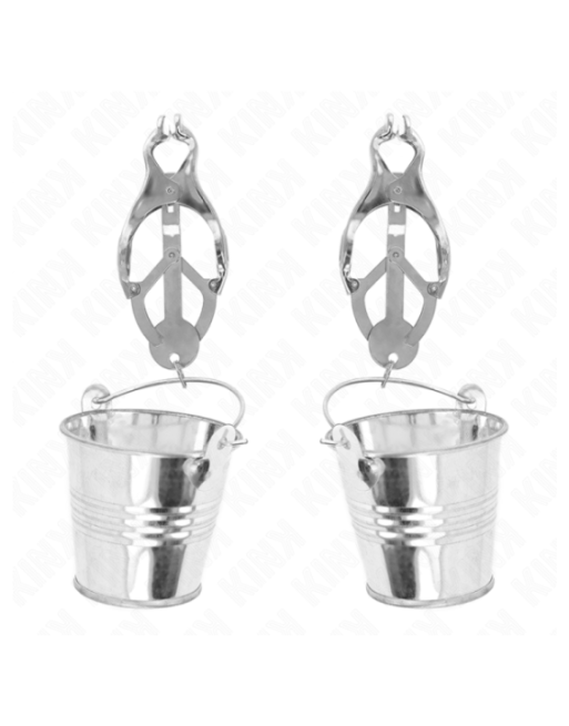 KINK - PINZE PER CAPEZZOLI TRIFOGLIO GIAPPONESE CON SECCHIELLI ARGENTO