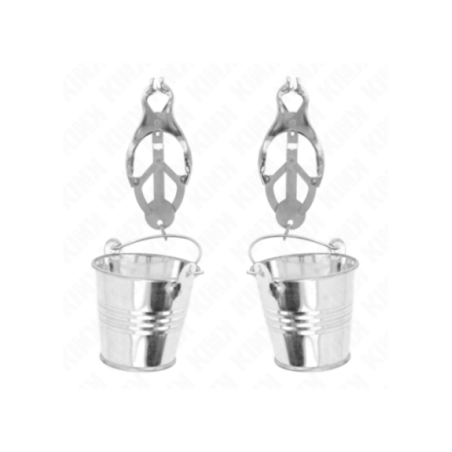 KINK - PINZE PER CAPEZZOLI TRIFOGLIO GIAPPONESE CON SECCHIELLI ARGENTO