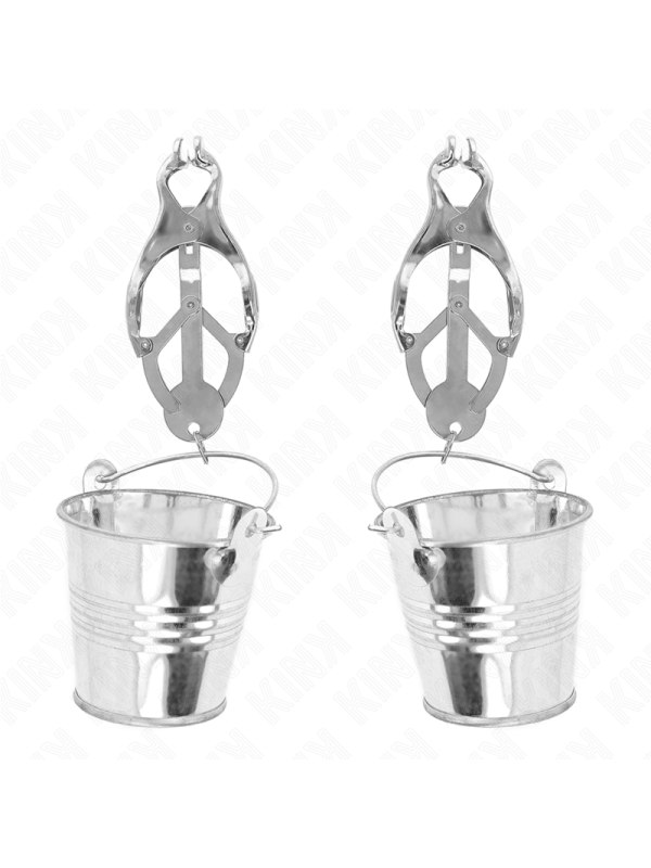 KINK - PINZE PER CAPEZZOLI TRIFOGLIO GIAPPONESE CON SECCHIELLI ARGENTO