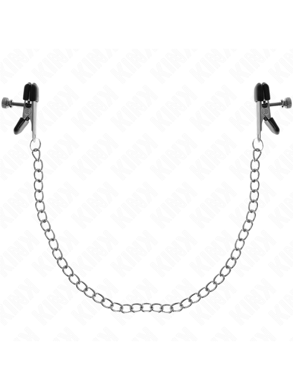 KINK - MORSETTI PER CAPEZZOLI A CATENA PIATTA ARGENTO 34 CM