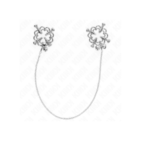 KINK - PINZE PER CAPEZZOLI A FIORE IN METALLO CON CATENA