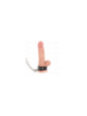 KINK - ANELLO PER PENE IN PELLE 21,5 X 2 CM CON CATENA IN METALLO DA 60 CM E CINTURINO IN PELLE