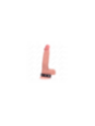 KINK - ANELLO PER PENE IN PELLE CON CHIUSURA A PRESSIONE FODERA ROSSA 21 X 1,5 CM