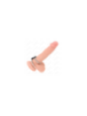 KINK - DOPPIO ANELLO PER PENE IN METALLO DA 3,7 CM A 5 CM COLLEGATO CON CINTURINO IN PELLE MODELLO 1