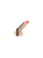 KINK - ANELLO PER PENE IN PELLE CON CINGHIA DI BLOCCAGGIO 21 X 2 CM E 5 ANELLI IN METALLO DA 3 CM A 4 CM
