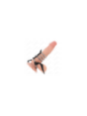 KINK - 4 ANELLI PER PENE IN METALLO COLLEGATI DA 3,8 CM A 5 CM CON CINTURA IN PELLE 112 CM