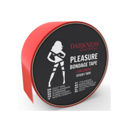 DARKNESS - NASTRO BONDAGE ADESIVO ROSSO 15M