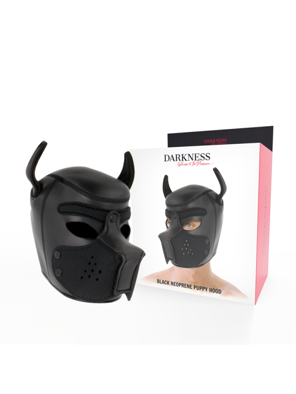 DARKNESS - MASCHERA PER CANI IN NEOPRENE CON MUSERELLA RIMOVIBILE L
