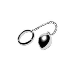 METAL HARD - ANELLO COCK 45MM + CATENA CON SFERA IN METALLO