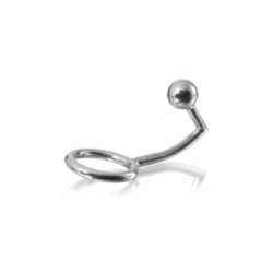 METAL HARD - ANELLO COCK RING CON GANCIO INTRUDER ANALE 45MM