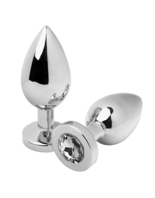 METAL HARD - PLUG ANALE DIAMOND TRASPARENTE PICCOLO 5