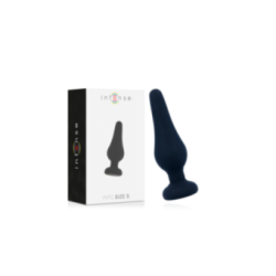 INTENSE - PLUG ANALE PIPO S SILICONE NERO 9,8 CM