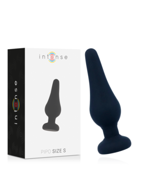 INTENSE - PLUG ANALE PIPO S SILICONE NERO 9,8 CM