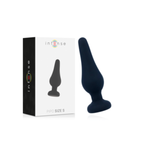 INTENSE - PLUG ANALE PIPO S SILICONE NERO 9,8 CM