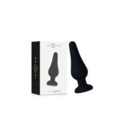 INTENSE - PLUG ANALE PIPO M SILICONE NERO 11 CM