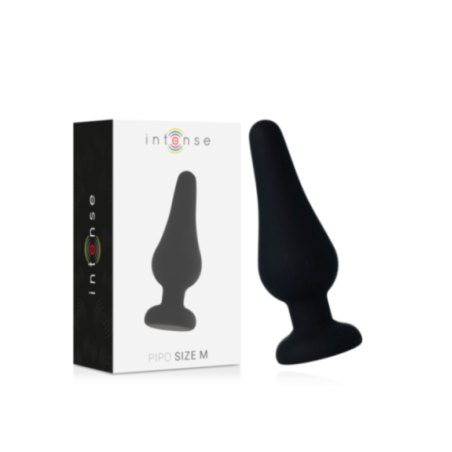 INTENSE - PLUG ANALE PIPO M SILICONE NERO 11 CM