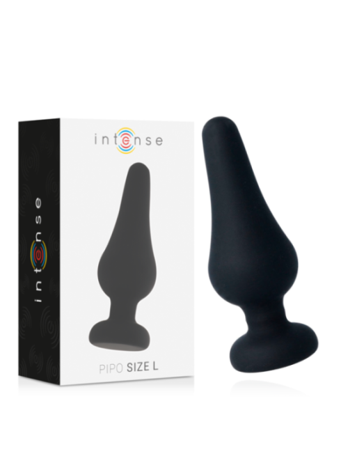 INTENSE - PLUG ANALE PIPO L SILICONE NERO 13 CM